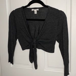 Kylie tie front crop top